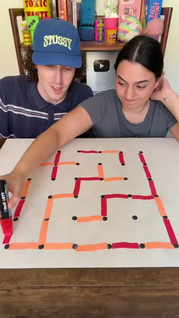 GRID WARS😈🏁 (Balloon🎈 vs Shirt🦺 edition) #g#GameNightb#boardgamesc#couplesch