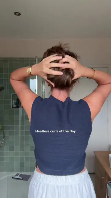 Heatless curls of the day ✨ #heatlesscurls #bouclessanschaleur #heatlesscurlsres
