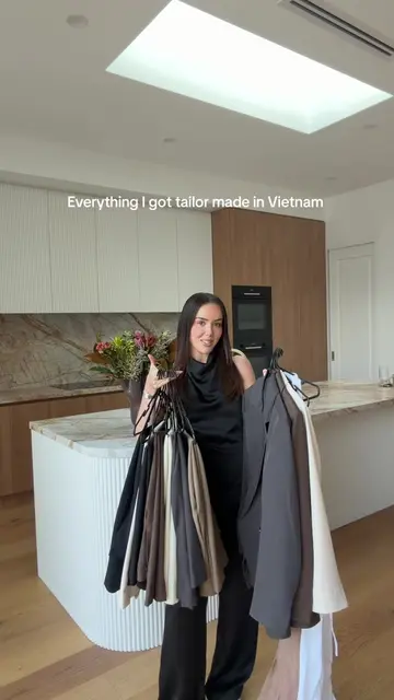 All the clothes I got tailor made in Hoi An, Vietnam. 6 suit pants, 3 blazers, 2