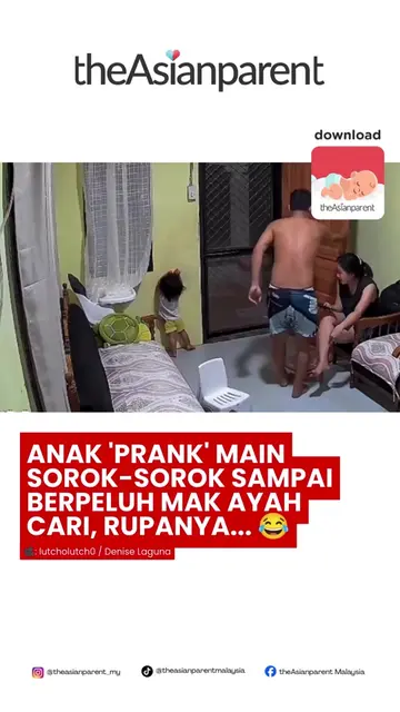 Inilah padahnya bila bapak-bapak ajar anak skill main nyorok-nyorok tahap 'ninja