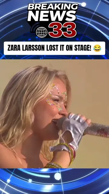 Zara Larsson performing “Midnight Sun” and bursting into laughter as she watches