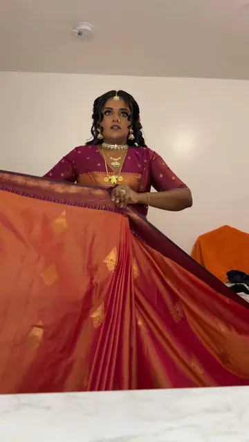 This was such a comfortable drape. 🧡❤️ #saree #mermaiddrape #sareedrape #tamil 
