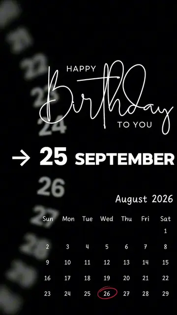 Happy Birthday 26 August 2026 Template-Just click "Capcut Anchor (try this templ