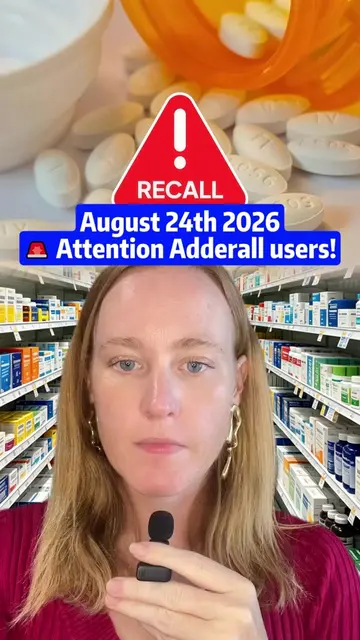 🚨 Attention Adderall users! A recall has been issued for multiple generic Adder