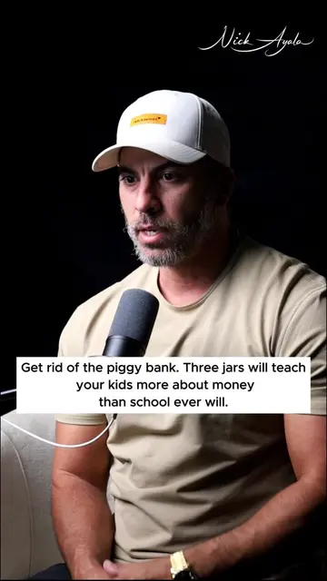 Get rid of the piggy bank. Three jars will teach your kids more about money than