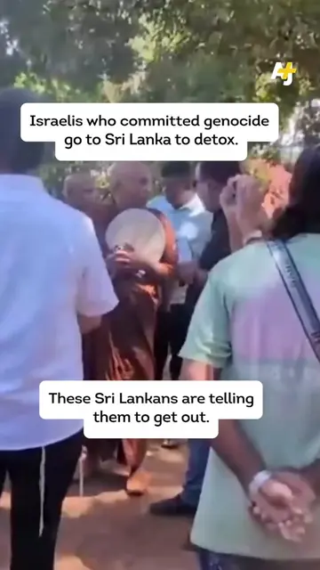 Hundreds of local residents and Buddhist monks in the coastal Sri Lankan town of
