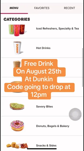 Free Drink at Dunkin you can get Specialty CoffeesSweet and Frozen Drinks-includ