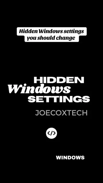 Windows has settings that aren't in Settings. Five registry edits worth making, 