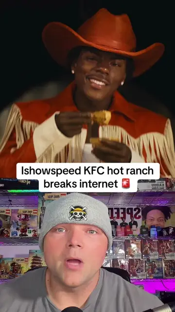 Ishowspeed KFC hot ranch breaks internet 🚨 #ishowspeed #kfc #chicken #food @ISh