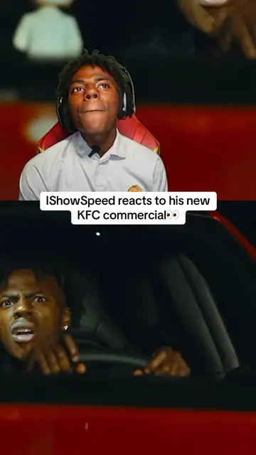 IShowSpeed reacts to his new KFC commercial👀 #ishowspeed 