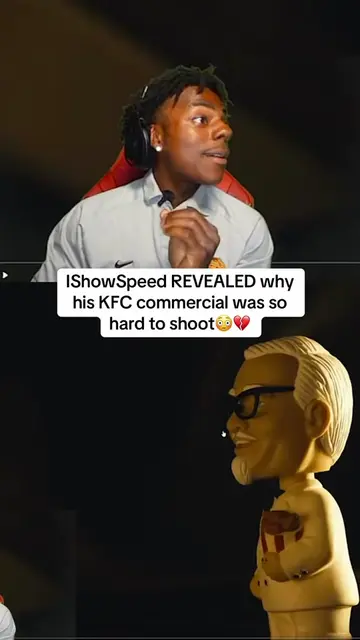 IShowSpeed REVEALED why this KFC commercial was so hard to shoot😳💔 #ishowspeed