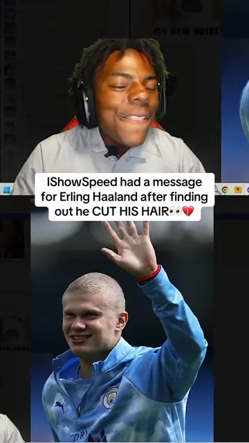 IShowSpeed had a message for Erling Haaland after finding out he CUT HIS HAIR👀�