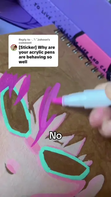 Replying to @⋆. 𐙚 ˚Juhoon my honest thoughts on acrylic markers #acrylicpens #b