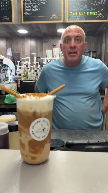 This is the cafe Gianna Signature Pumpkin Biscoff Latte Up Ur Ass #cafegianna #f