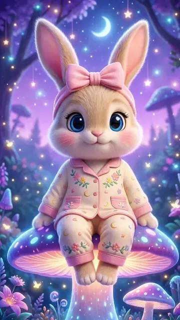 Sweet Good Night Kiss from Bibi 🌙✨ | Cute Bunny Sweet Dreams Bibi is sending yo