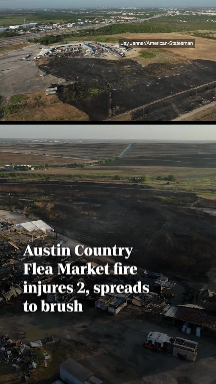 Two people had minor injuries after the fire spread to nearby grass and reached 