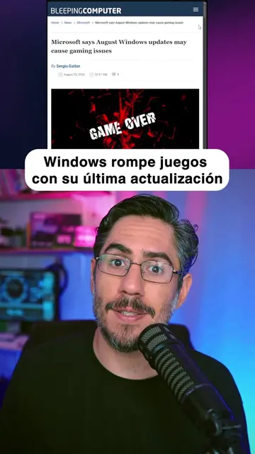 Windows rompe juegos con su última actualización
 Hashtags: #Ciberseguridad #Win