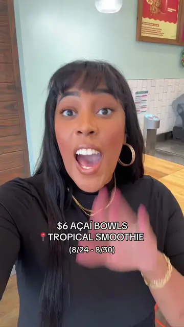 Tropical Smoothie Cafe has $6 açaí bowls this week! 🙌🏾 Valid 8/24–8/30 #tropic