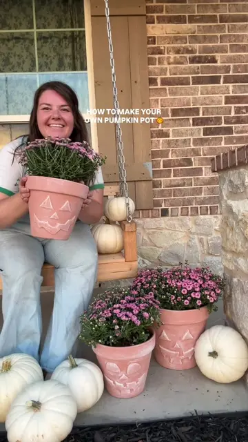 DIY pumpkin pots 🎃✨🍁 So many people requested a more detailed video of this fu