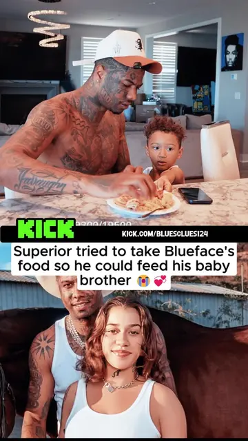 Superior tried to take Blueface's food so he could feed his baby brother 😭💞 #b