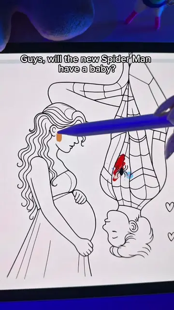 Guys, will the new spider man have a baby?  #artworkout #ipadgames #spiderman #d
