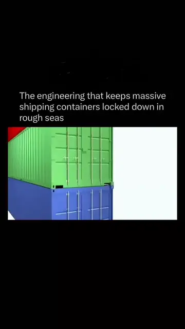 Shipping containers stay secured at sea through a carefully engineered system of