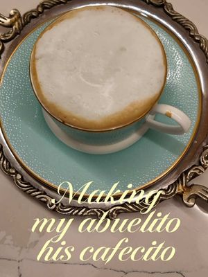 Lito’s bedtime coffee! #abuelito #grandparents 