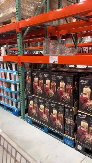 These Mason jars are such a pretty and practical Costco find! 🤍 The different s
