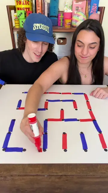GRID WAR😈🏁 (Hat🧢 vs Berry🍓 edition) #GameNight #boardgames #games #couplesch