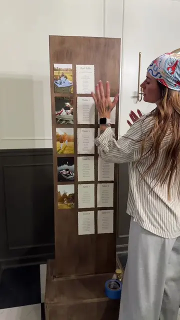 When you step back and realize your DIY wedding seating chart is giving bulletin