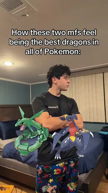 Can’t even argue with this one #pokemon #dragons #rayquaza #garchomp 