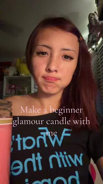 Make a glamour candle with me using stuff I have at home. Basically a super simp