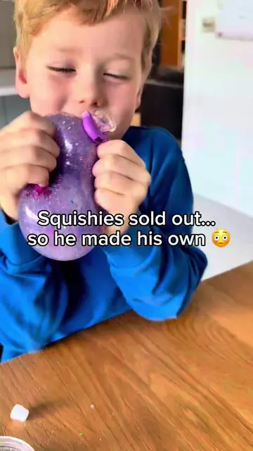 POV: Squishies were sold out... so he made his own 🥹 This turned out way better