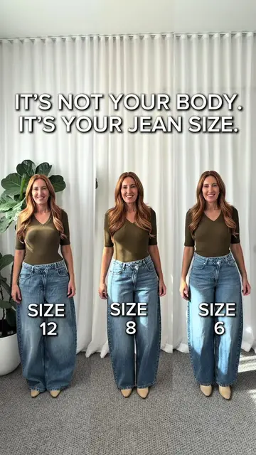 Your jeans size is NOT your body size. 👖 I tried the same pair of jeans in thre
