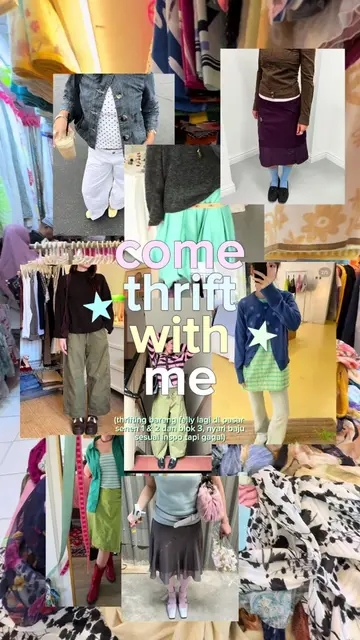 hari hari ngethrift.. next mau ngethrift kemana lagi ya?? 🤔🛒🛍️⭐️ #thrifting #