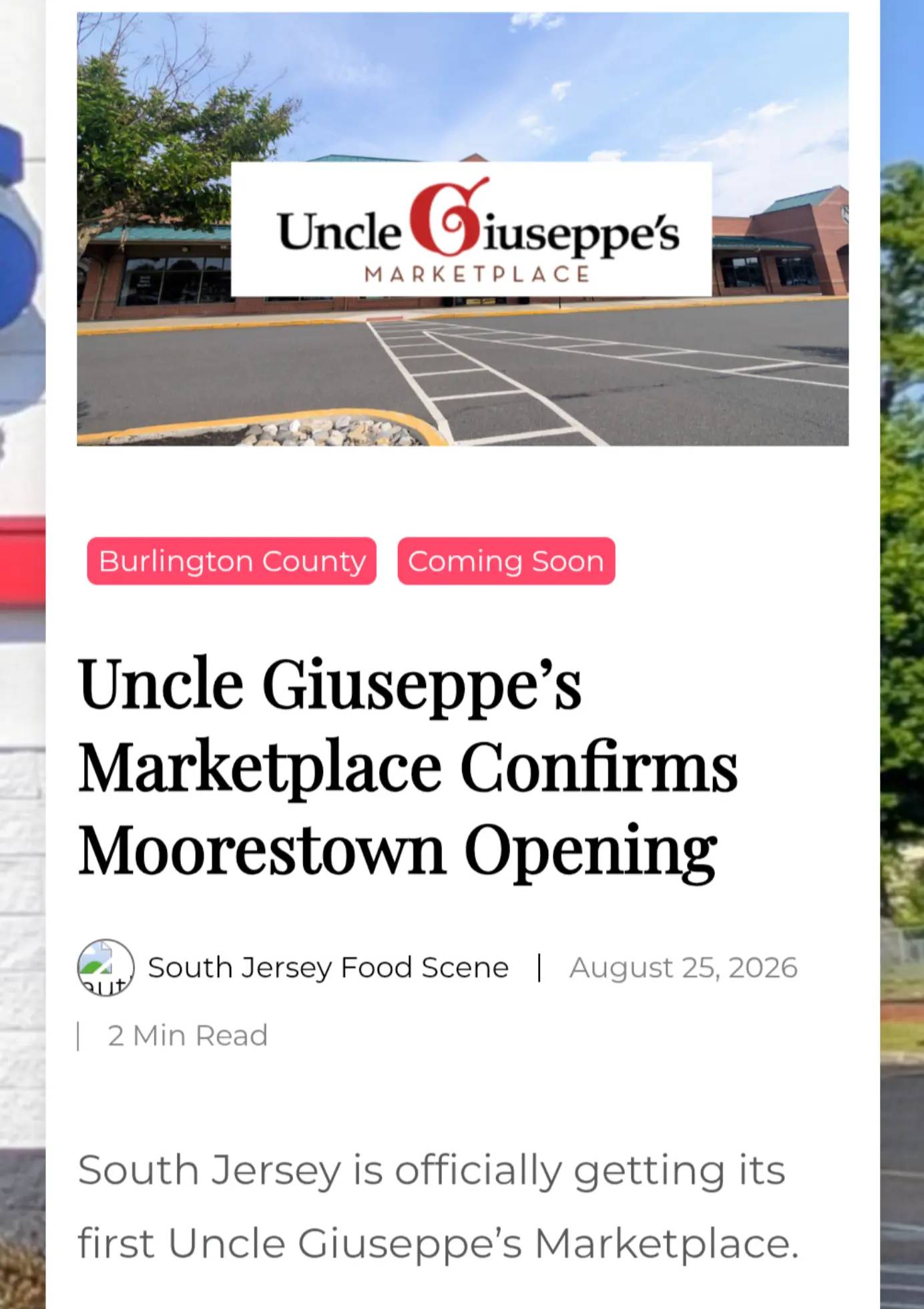 The popular New York-based Italian specialty supermarket, Uncle Giuseppe's Marke