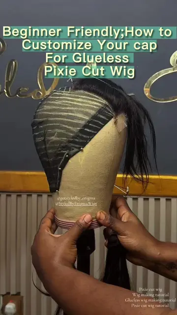 Beginner Friendly;How to  Customize Your cap For Glueless  Pixie Cut Wig #wigspe