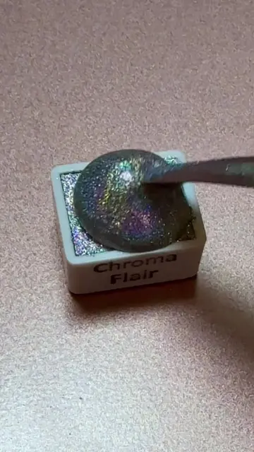 Chroma Flair our holographic watercolor paint. Newly reformulated and better tha