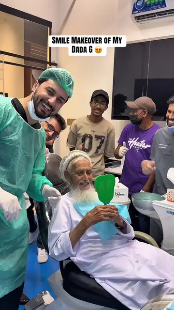 Smile Makeover of My Dada g 😍🦷 | #foryou #fyp #LearnOnTikTok #DrHaroonShah #Sm