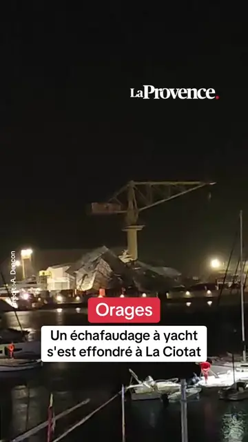 🔴 Sur le site des Chantiers navals de La Ciotat, un échafaudage s’est effondré 