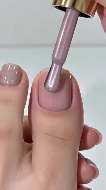 ✨ Cool Grey Nude Toe Nails 🤍 The Viral Korean Pedicure Trend Everyone Loves #to