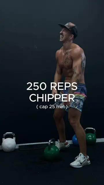 🔥 250 REP KETTLEBELL CHIPPER ⏱️ 25 min cap 100 🔥 Russian Swings 75 🦵 Goblet S