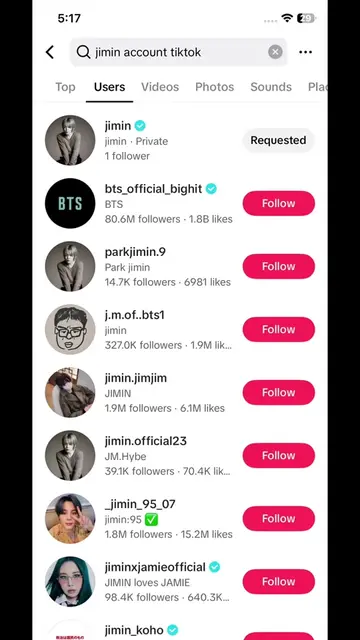 Jimin’s real TikTok Acc 🥹🥹🫴🏻🫴🏻🫶🏻🫶🏻🫶🏻💜💜💜💜  #hibaxbangtan_74 #unfr