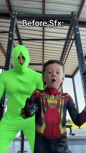 Who’s good at special effects? 🐸 @CANDY KEN #spiderman #sfx #greenscreen #speci