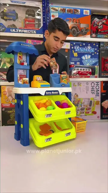 🛒 Your little one’s very own SUPERMARKET is now open! 🛍️🍎🥦 Shop, organize, f
