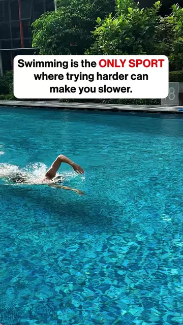 When you push harder in the water, two things happen. You start making unnecessa