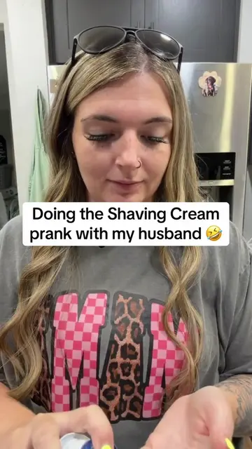 Bro was COMMITTED 😭 @Karlee & Grady #prank #shavingcream #couple #funny 