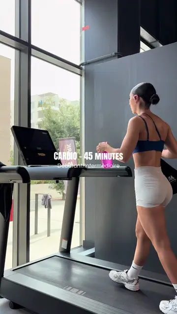 Circuit cardio 45min ⏱️  débutant - intermédiaire  2min d’échauffement : pente 0