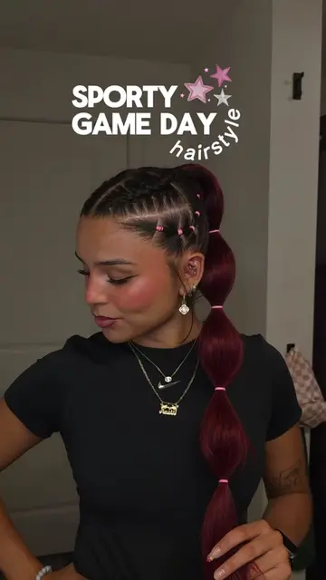 whimsical but sporty at the same time😏 #hairstyleideas #sportyhairstyle #volley