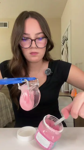 trying to make a diy slushy squishy with body scrub 😭 #squishy 
